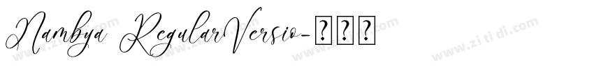 Nambya RegularVersio字体转换